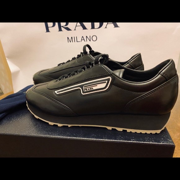 Prada men’s Nappa Aviator leather sneakers - Picture 9 of 14
